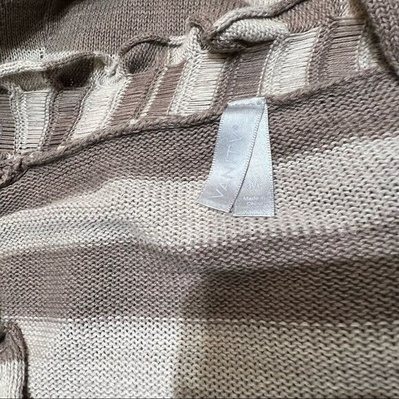 Vanity Cardigan  Striped longsleeve lightweight Wrap Size medium - Picture 6 of 8